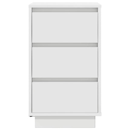 sengeskab med LED-lys 38x34x65 cm hvid