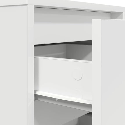 sengeskab med LED-lys 38x34x65 cm hvid