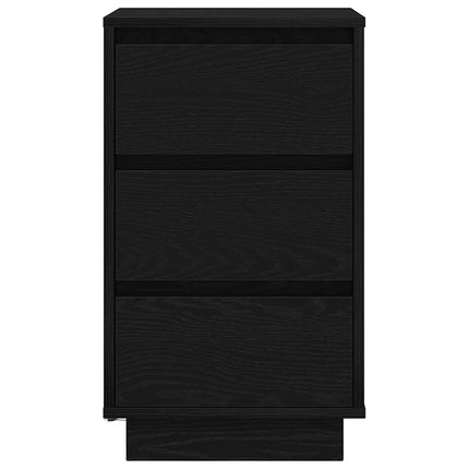 sengeborde med LED-lys 38x34x65 cm sort