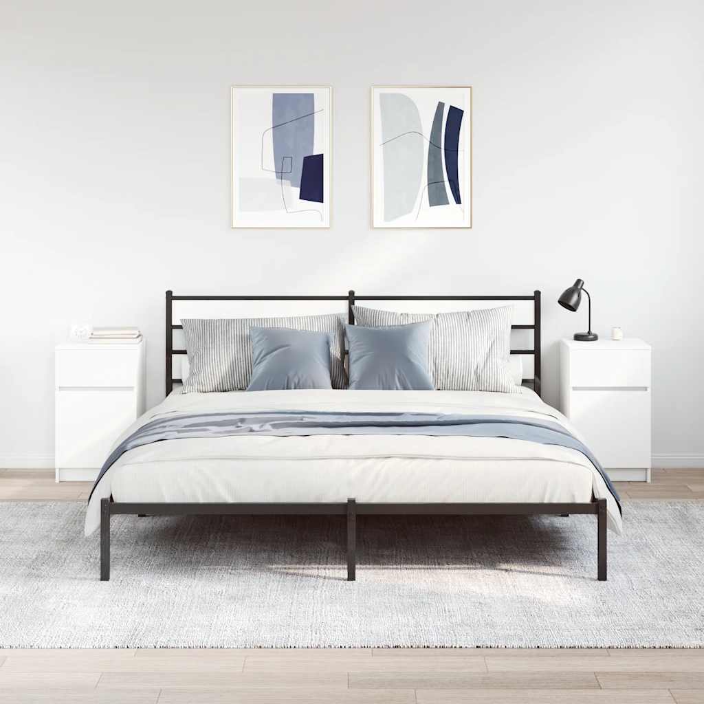 sengeborde 2 stk. 39x35x65 cm konstrueret træ hvid