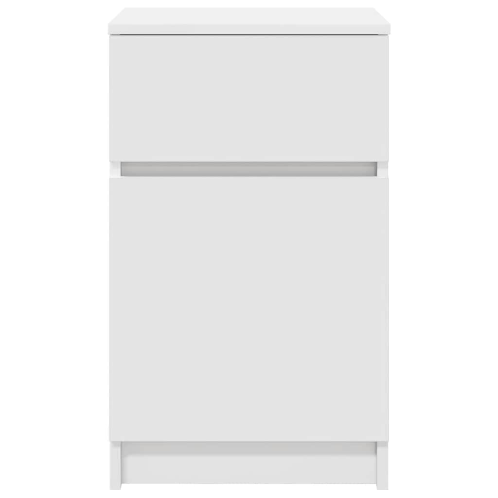 sengeborde 2 stk. 39x35x65 cm konstrueret træ hvid