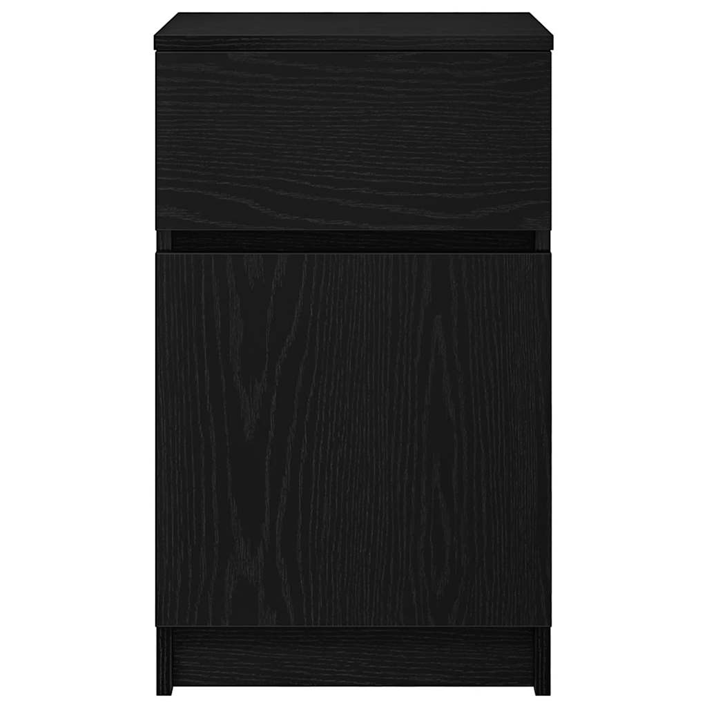 sengebord 39x35x65 cm konstrueret træ sort