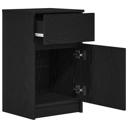 sengeborde 2 stk. 39x35x65 cm konstrueret træ sort