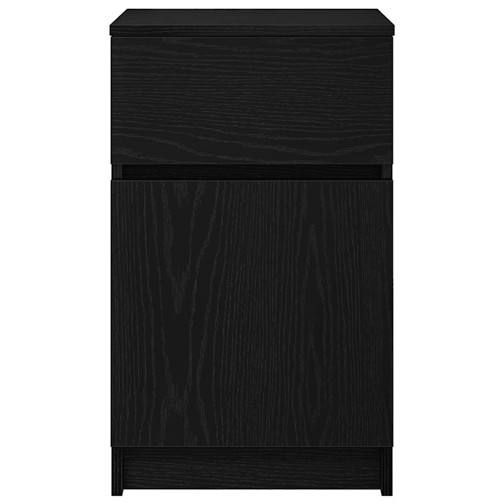 sengeborde 2 stk. 39x35x65 cm konstrueret træ sort