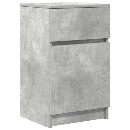 sengeborde 2 stk. 39x35x65 cm konstrueret træ betongrå