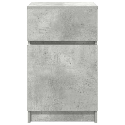 sengeborde 2 stk. 39x35x65 cm konstrueret træ betongrå