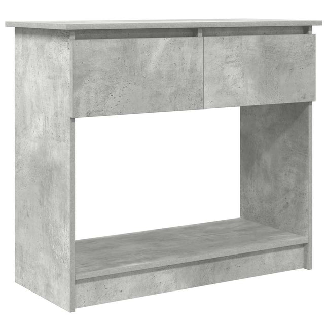 konsolbord med skuffer 85,5x38,5x74,5 cm betongrå