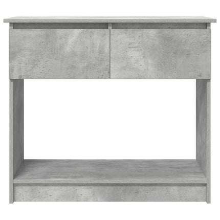 konsolbord med skuffer 85,5x38,5x74,5 cm betongrå