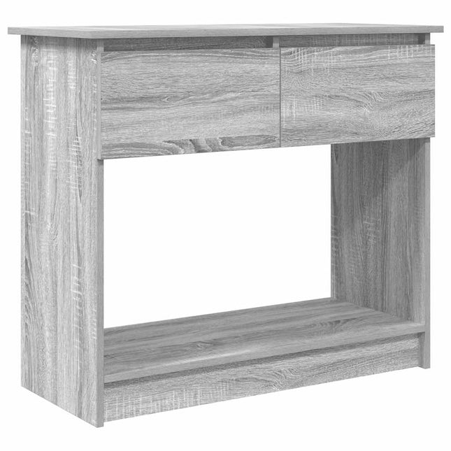 konsolbord med skuffer 85,5x38,5x74,5 cm grå sonoma-eg