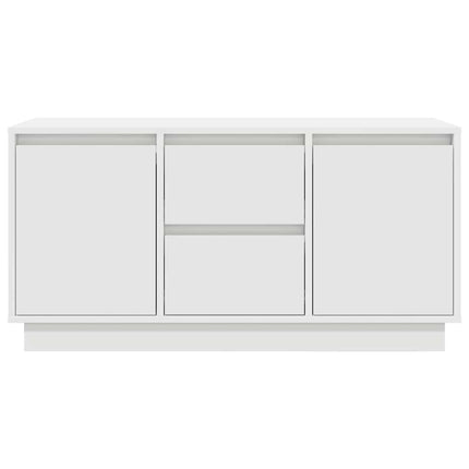 tv-bord med LED-lys 100x41x50 cm hvid
