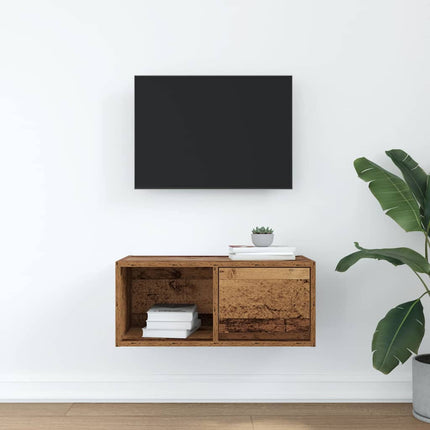 tv-bord 60x31x25,5 cm konstrueret træ antikt trælook