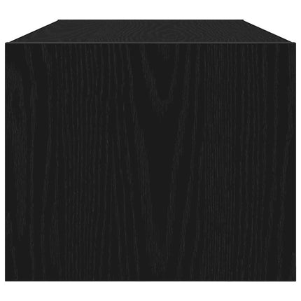 tv-bord 80x31x25,5 cm konstrueret træ sort egetræsfarve