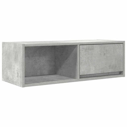 tv-borde 2 stk. 80x31x25,5 cm konstrueret træ betongrå