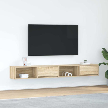 tv-borde 2 stk. 100x31x25,5 cm konstrueret træ sonoma-eg