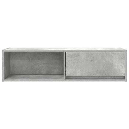 tv-bord 100x31x25,5 cm konstrueret træ betongrå