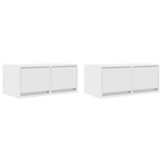 tv-borde 2 stk. 60x31x25,5 cm konstrueret træ hvid