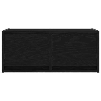 tv-borde 2 stk. 60x31x25,5 cm konstrueret træ sort egetræsfarve