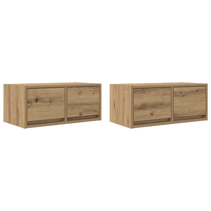 tv-borde 2 stk. 60x31x25,5 cm konstrueret træ kunsteg