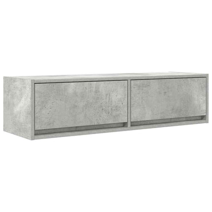 TV-skab med skuffe Betongrå 100 x 31 x 25,5 cm Konstrueret træ