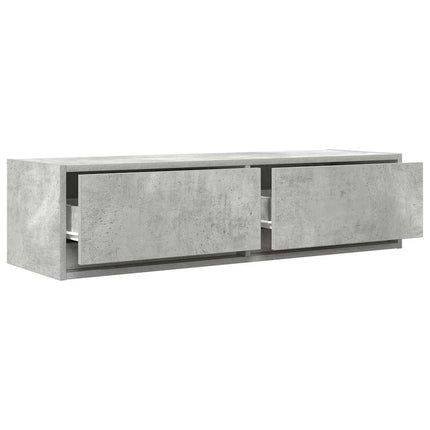TV-skab med skuffe Betongrå 100 x 31 x 25,5 cm Konstrueret træ