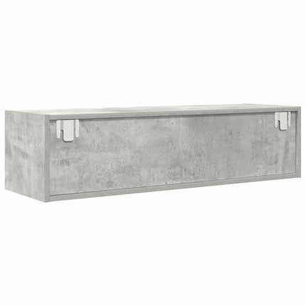TV-skab med skuffe Betongrå 100 x 31 x 25,5 cm Konstrueret træ