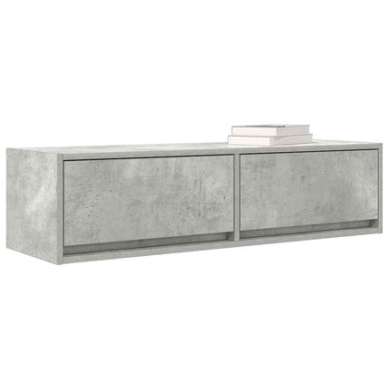TV-skab med skuffe Betongrå 100 x 31 x 25,5 cm Konstrueret træ