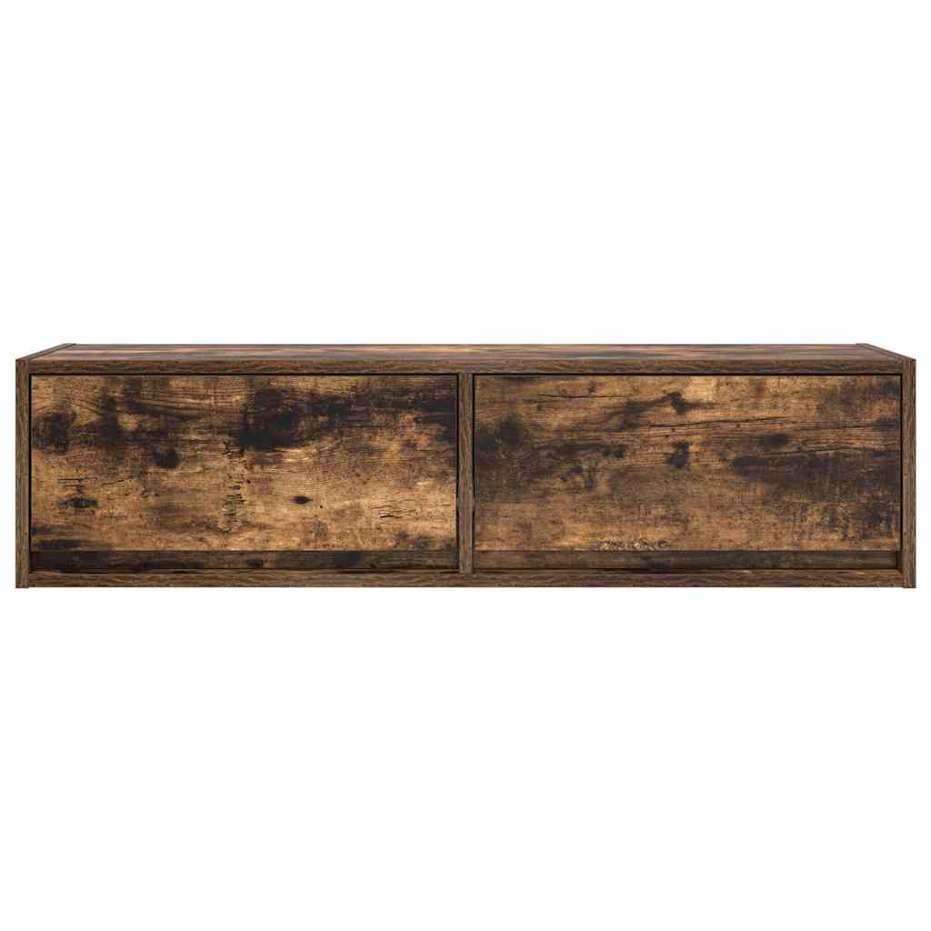 TV-skab med skuffe Røget eg 100 x 31 x 25,5 cm Konstrueret træ