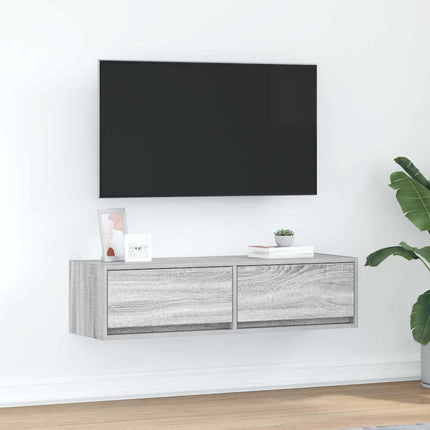 TV-skab 100 x 31 x 25,5 cm Grå sonoma-eg Konstrueret træ