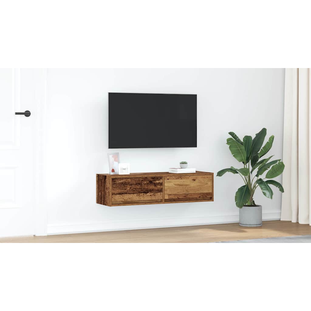 TV-skab Gammelt træ 100 x 31 x 25,5 cm Konstrueret træ