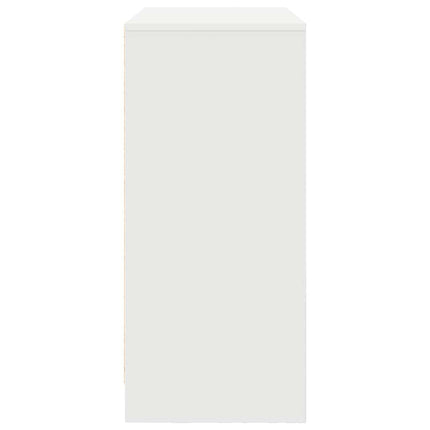 kommode med skuffe 80x34x76 cm konstrueret træ hvid