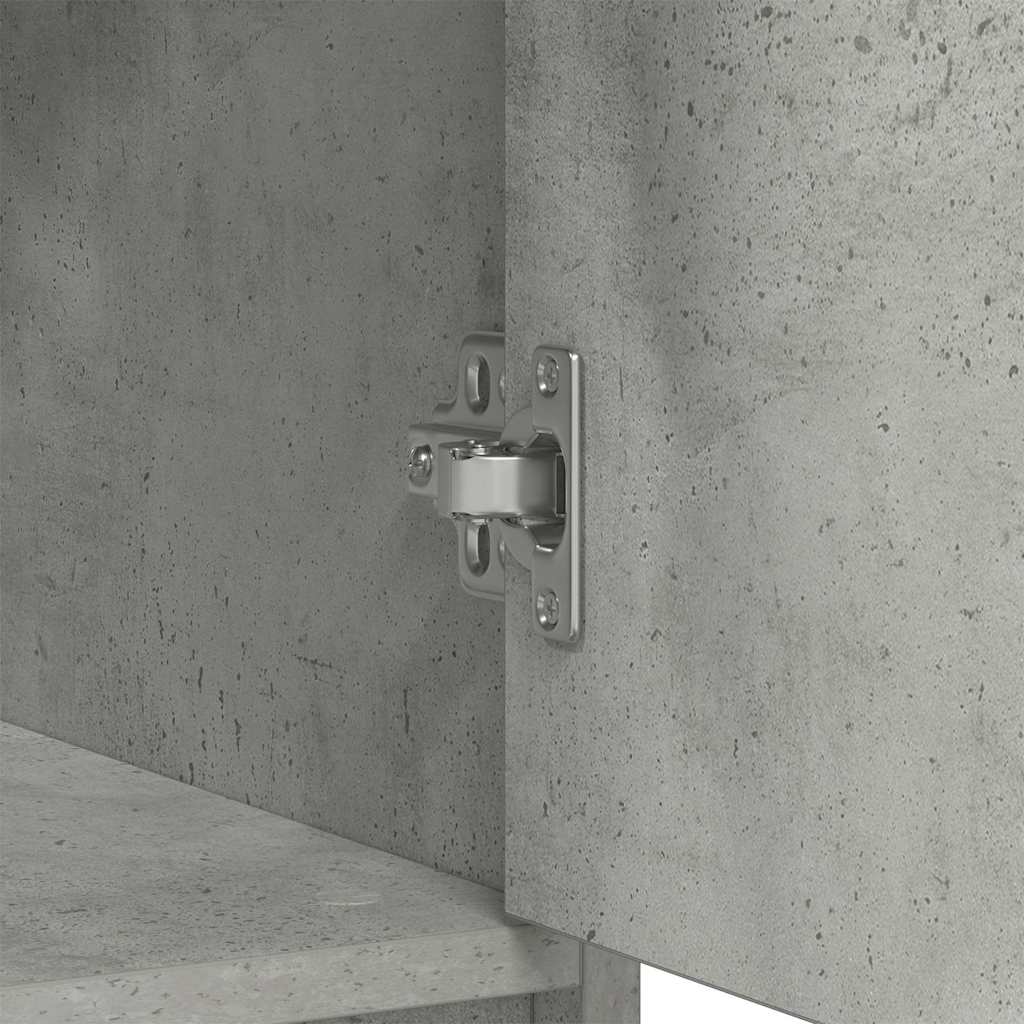 skænk med skuffe 80x34x76 cm konstrueret træ betongrå