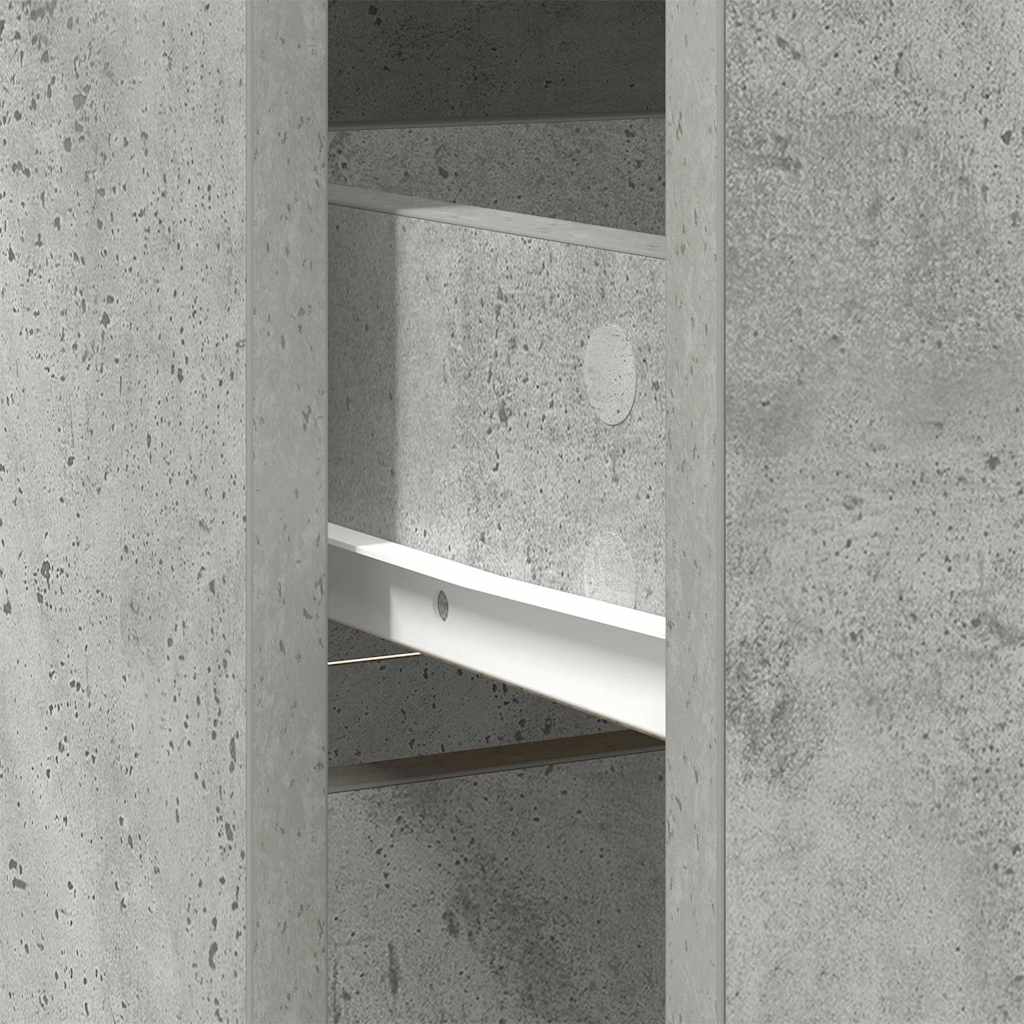 skænk med skuffe 80x34x76 cm konstrueret træ betongrå