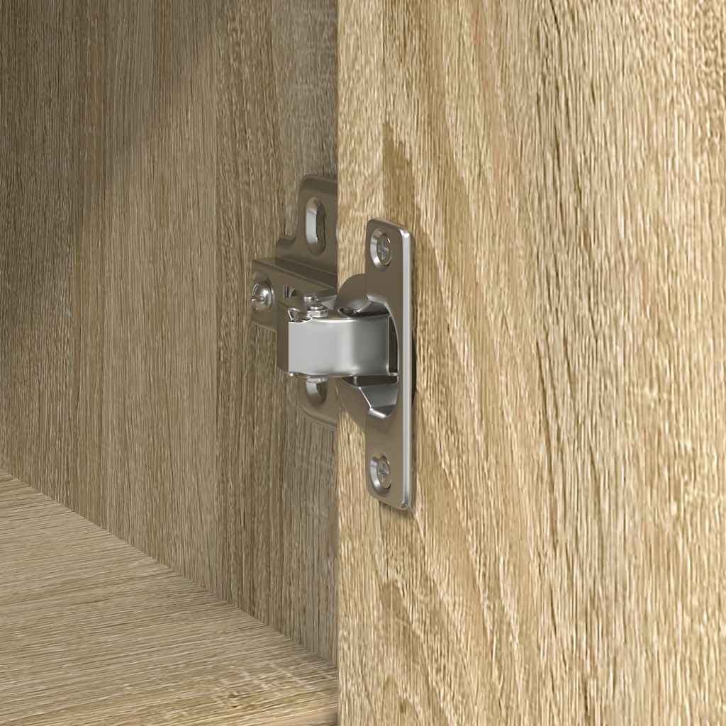 skænk med skuffe 101x35x76 cm konstrueret træ sonoma-eg