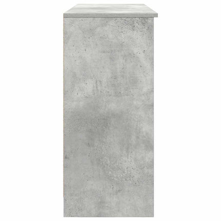 skænk med skuffe 101x35x76 cm konstrueret træ betongrå
