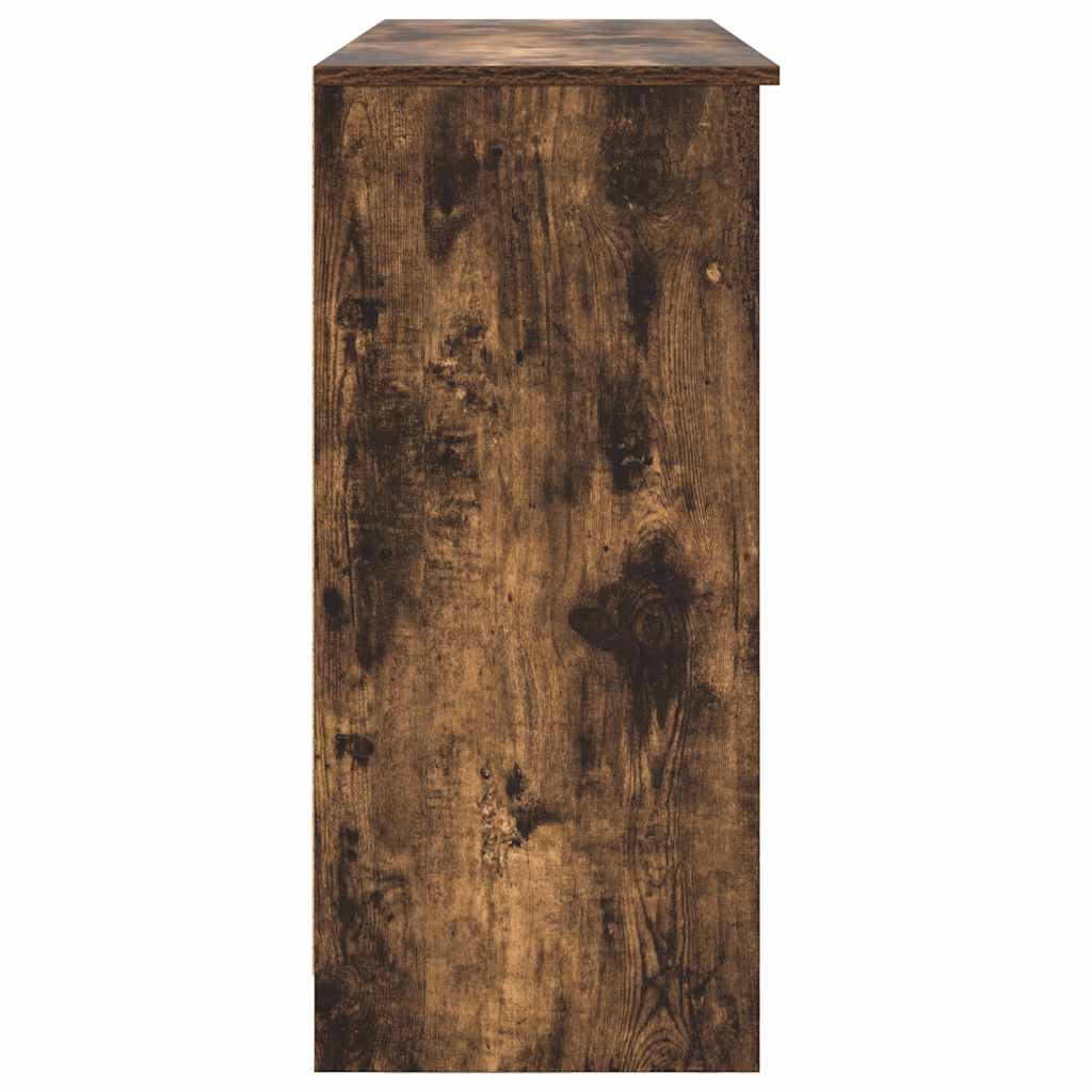skænk med skuffe 101x35x76 cm konstrueret træ røget egetræ