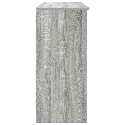 skænk med skuffe 101x35x76 cm konstrueret træ grå sonoma-eg