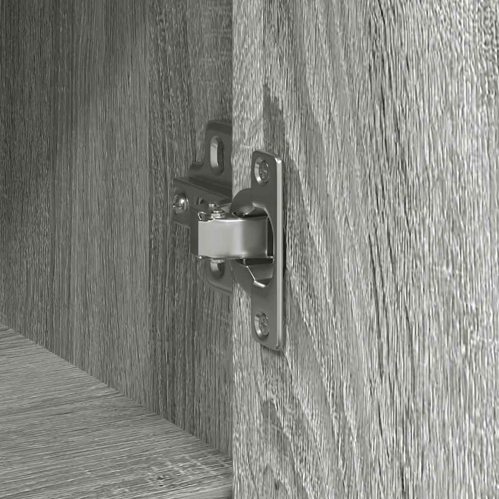 skænk med skuffe 101x35x76 cm konstrueret træ grå sonoma-eg