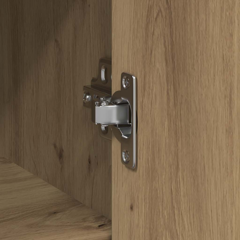 skænk med skuffe 101x35x76 cm konstrueret træ kunsteg