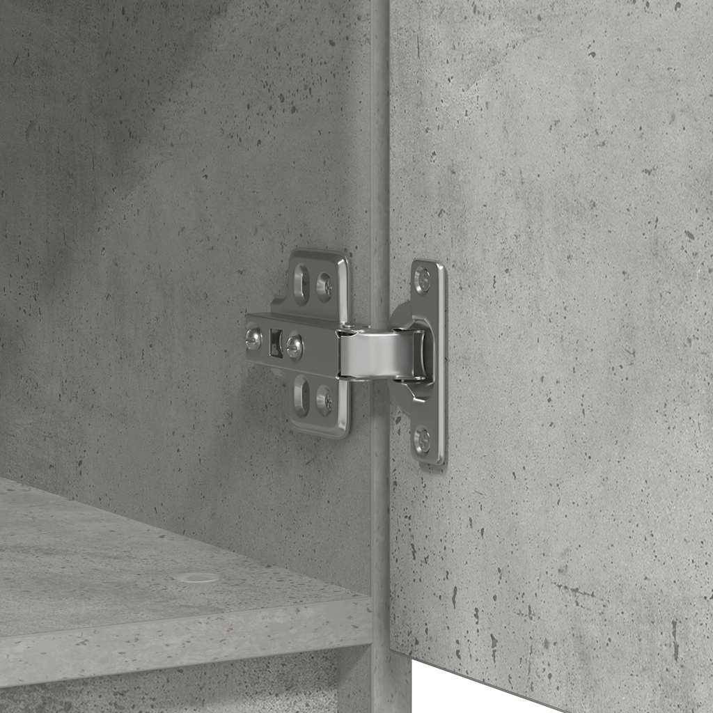 skænk med skuffe 71x35x65 cm konstrueret træ betongrå