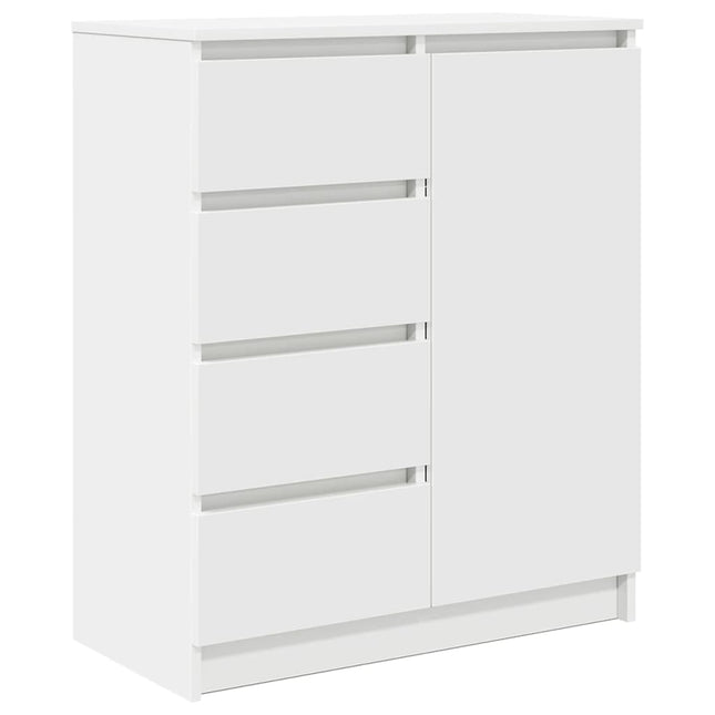 skænk med skuffer 71x35x84 cm konstrueret træ hvid