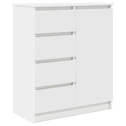skænk med skuffer 71x35x84 cm konstrueret træ hvid