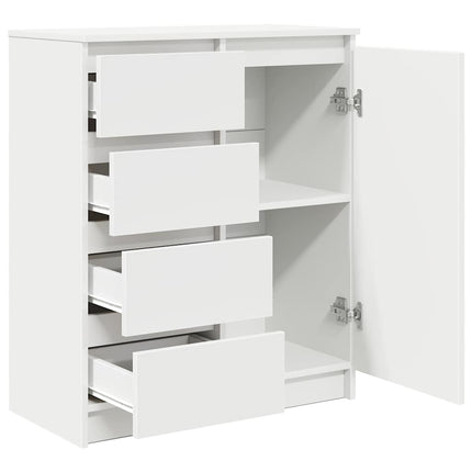 skænk med skuffer 71x35x84 cm konstrueret træ hvid