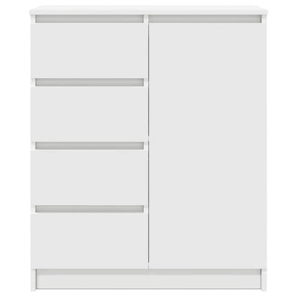 skænk med skuffer 71x35x84 cm konstrueret træ hvid