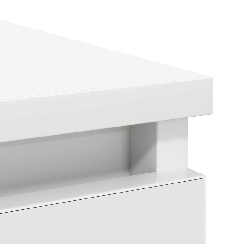 skænk med skuffer 71x35x84 cm konstrueret træ hvid