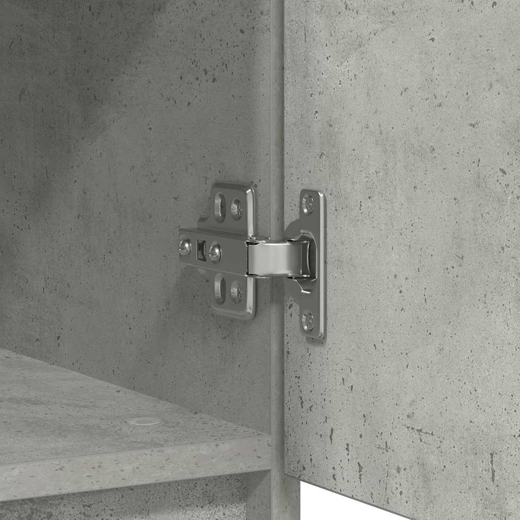 skænk med skuffer 71x35x84 cm konstrueret træ betongrå