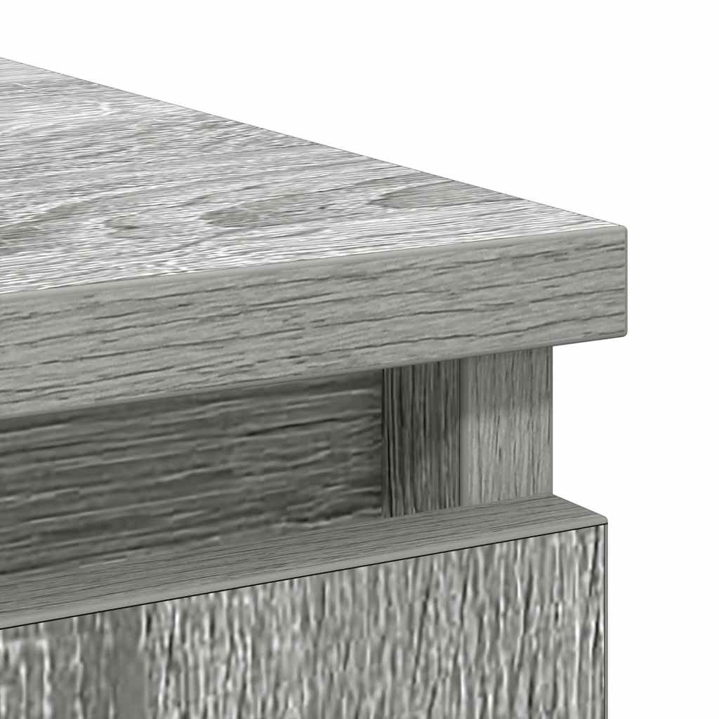 skænk med skuffer 71x35x84 cm konstrueret træ grå sonoma-eg