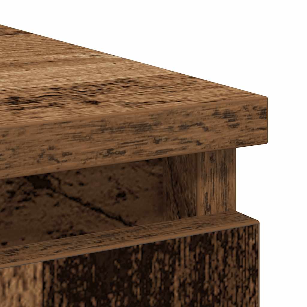 skænk med skuffer 71x35x84 cm konstrueret træ antikt træ