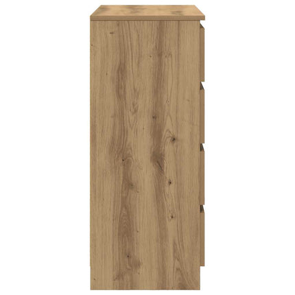 skænk med skuffer 71x35x84 cm konstrueret træ kunsteg