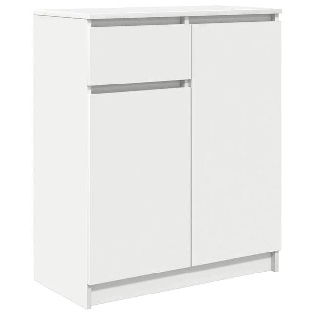 skænk med skuffe 71x35x84 cm konstrueret træ hvid