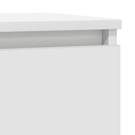 skænk med skuffe 71x35x84 cm konstrueret træ hvid
